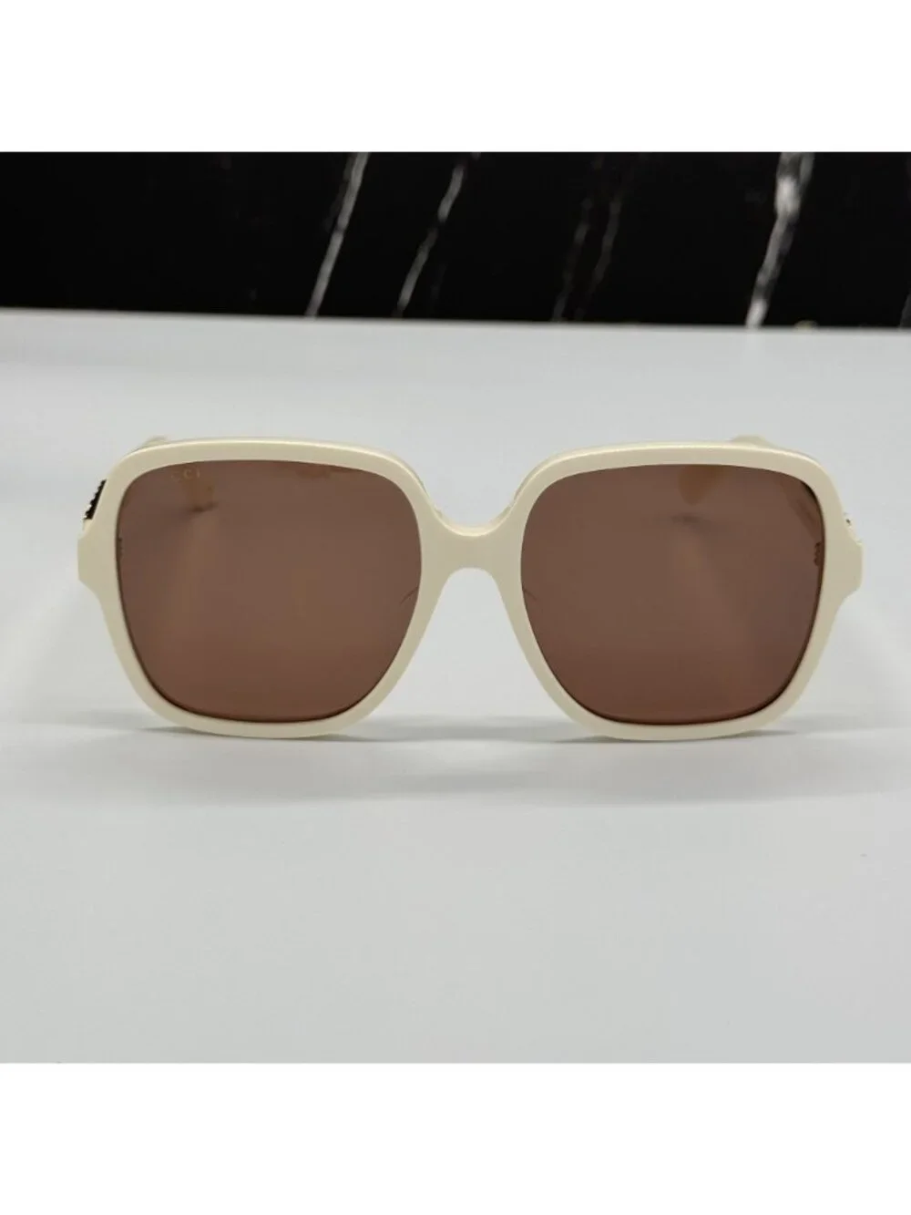 New Gucci GG1189SA 005 White Brown Women Sunglasses